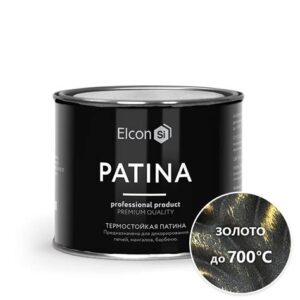 Эмаль Elcon Patina термостойкая золото  0