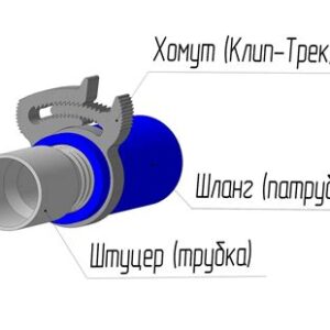 Хомут силовой пласт.для соед.элем.кругл.формы d 60-55 (Клип-трек ППР) 0101060