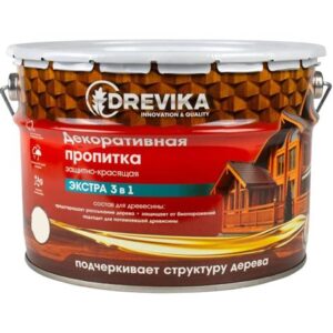Пропитка декор."ЭКСТРА" 3в1 ВАНИЛЬ 9л "DREVIKA" 255374