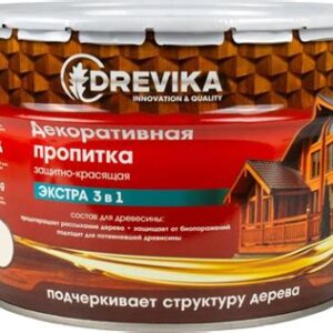 Пропитка декор."ЭКСТРА" 3в1 ОЛИВА 9л "DREVIKA" 255389