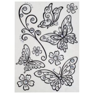 Стикер RoomDecor POA 5803 (бабочки ажурные черные)