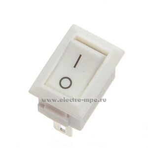 Выключатель клавишный 250V3A(2c) ON-OFF белый Micro REXANT 362012