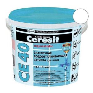 Затирка №01 СЕ 40 белая ведро 2кг "CERESIT" 16376
