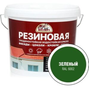 Краска резиновая эластичная зеленый RAL 6002 5л ЭКСПЕРТ 29837 Dekart