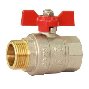 Кран шаровый д/газа ВР-НР 1/2" бабочка 100