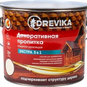 Пропитка декор."ЭКСТРА" 3в1 ОЛИВА 3л "DREVIKA" 255388