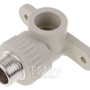 Колено комб. с наруж. резьбой 20х1/2"белое 545140