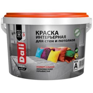 Краска акрил "DALI" интерьерная белоснежная 2