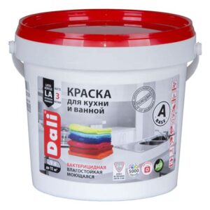 Краска латек DALI для кухни и ванной влаг биозащитная 9 л. РОГНЕДА