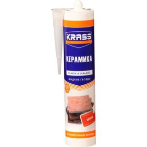 Клей "KRASS ЖГ"Лакра жидкие гвозди особопрочн. монтаж (Керамика) белый 300мл 8307630