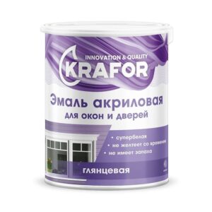 Эмаль акриловая для окон и дверей супербелая 1