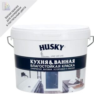 Краска д/кухонь и ванных комнат 9л HUSKY 26206 DEKART